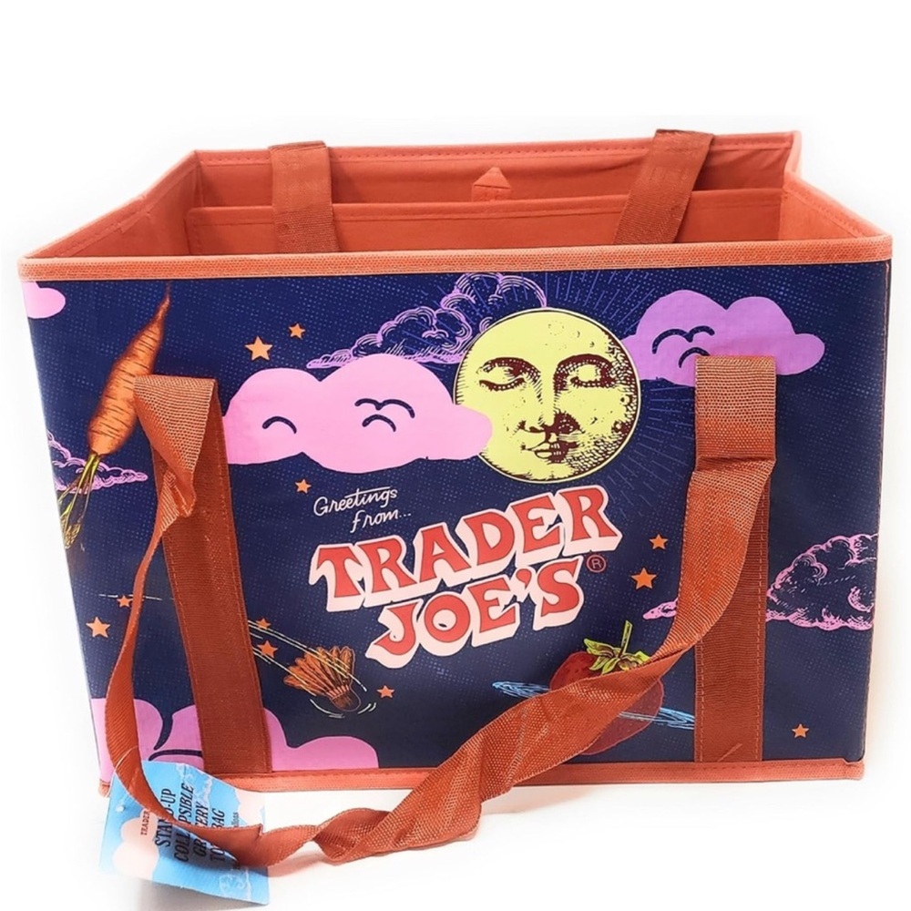 Trader Joe's Stand-Up Collapsible Grocery Tote Bag